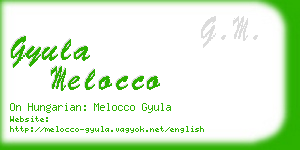 gyula melocco business card